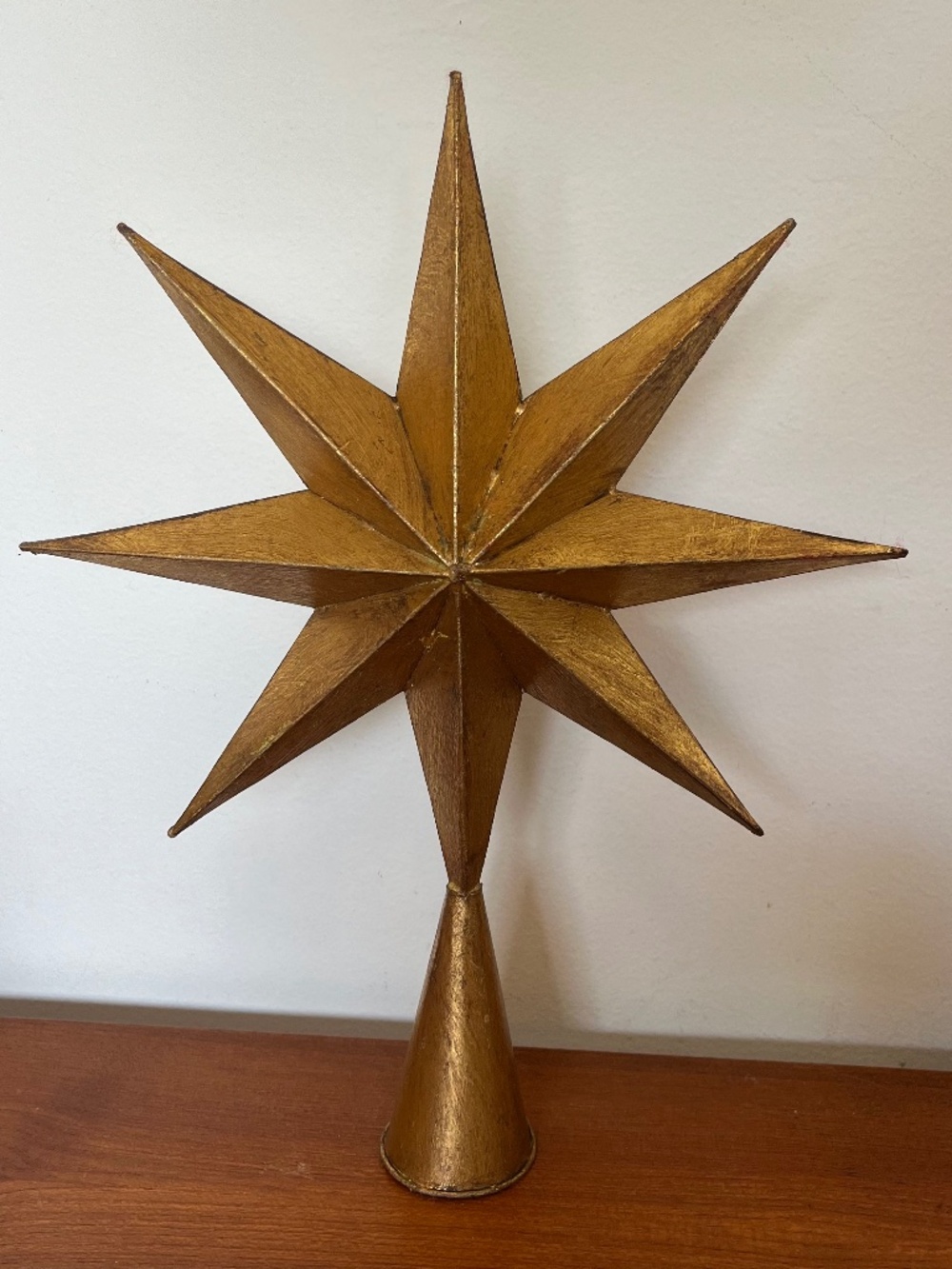 13" Cody Foster gold star Christmas tree topper